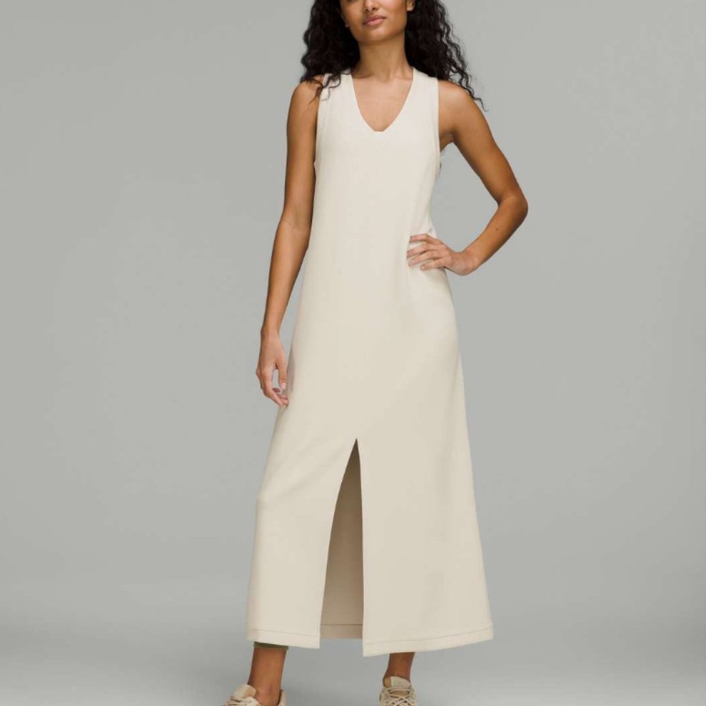 NWT Lululemon Ease of it all V neck Maxi Dress Softstreme size 6 White Opal